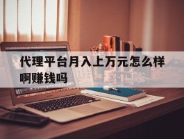 代理平台月入上万元怎么样啊赚钱吗