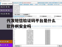 代发短信验证码平台是什么软件啊安全吗的简单介绍