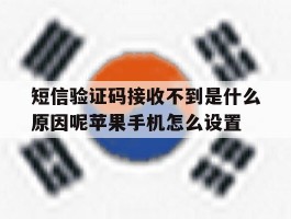 短信验证码接收不到是什么原因呢苹果手机怎么设置的简单介绍