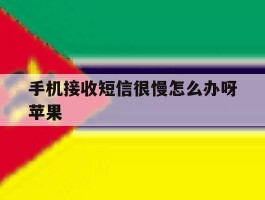 手机接收短信很慢怎么办呀苹果