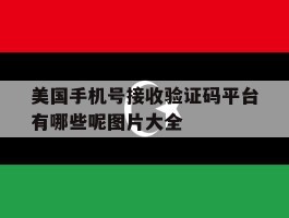 包含美国手机号接收验证码平台有哪些呢图片大全的词条
