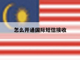 怎么开通国际短信接收