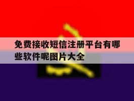 免费接收短信注册平台有哪些软件呢图片大全