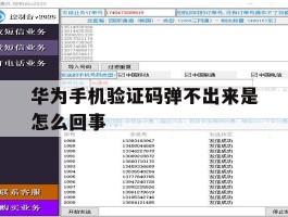 华为手机验证码弹不出来是怎么回事