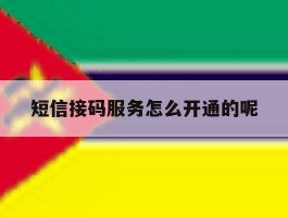 短信接码服务怎么开通的呢