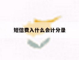 短信费入什么会计分录