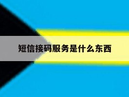 短信接码服务是什么东西
