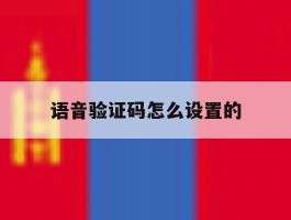语音验证码怎么设置的