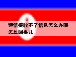 包含短信接收不了信息怎么办呢怎么回事儿的词条