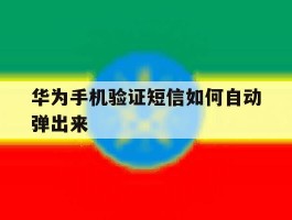 华为手机验证短信如何自动弹出来