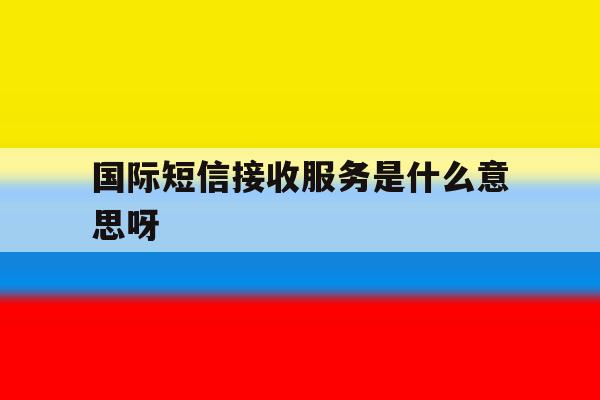 国际短信接收服务是什么意思呀 国际短信接收服务是什么意思呀