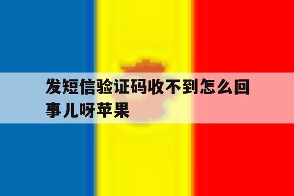 发短信验证码收不到怎么回事儿呀苹果 发短信验证码收不到怎么回事儿呀苹果