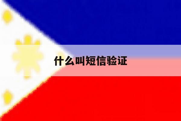 什么叫短信验证 什么叫短信验证