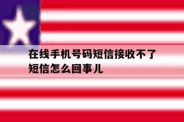 在线手机号码短信接收不了短信怎么回事儿的简单介绍 在线手机号码短信接收不了短信怎么回事儿的简单介绍