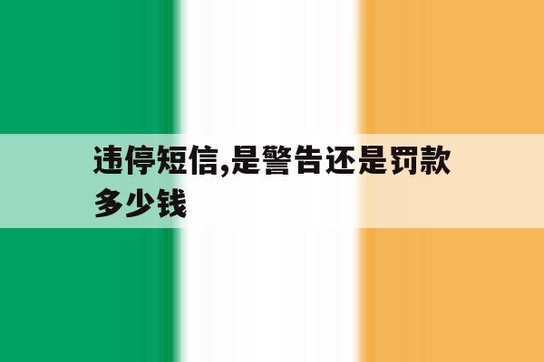 违停短信,是警告还是罚款多少钱 违停短信,是警告还是罚款多少钱
