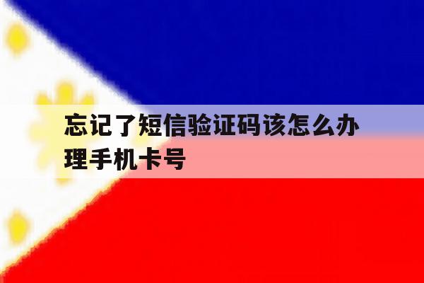 忘记了短信验证码该怎么办理手机卡号 忘记了短信验证码该怎么办理手机卡号