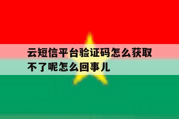 关于云短信平台验证码怎么获取不了呢怎么回事儿的信息 关于云短信平台验证码怎么获取不了呢怎么回事儿的信息