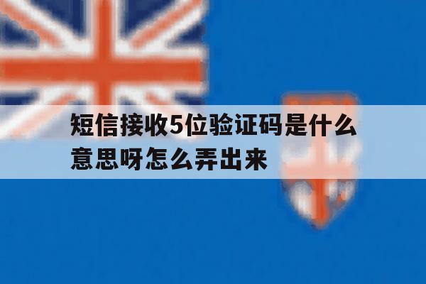 短信接收5位验证码是什么意思呀怎么弄出来 短信接收5位验证码是什么意思呀怎么弄出来