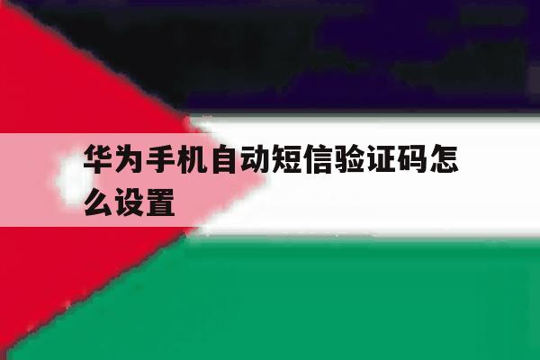华为手机自动短信验证码怎么设置 华为手机自动短信验证码怎么设置