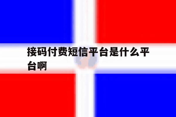 接码付费短信平台是什么平台啊 接码付费短信平台是什么平台啊