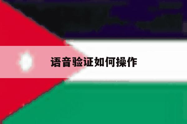 语音验证如何操作 语音验证如何操作
