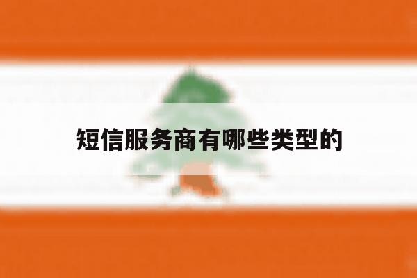 短信服务商有哪些类型的 短信服务商有哪些类型的