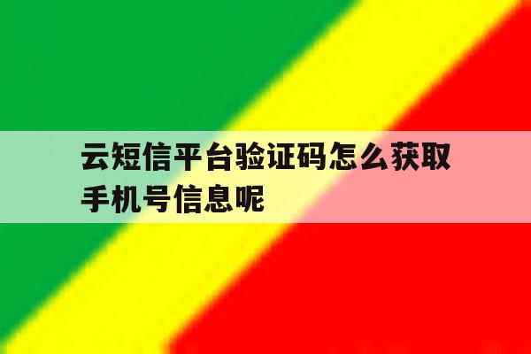 关于云短信平台验证码怎么获取手机号信息呢的信息 关于云短信平台验证码怎么获取手机号信息呢的信息