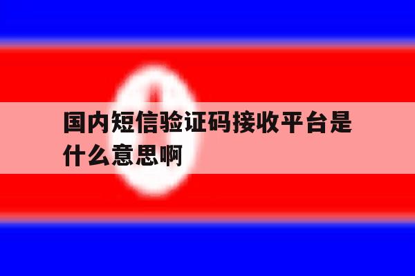 国内短信验证码接收平台是什么意思啊 国内短信验证码接收平台是什么意思啊