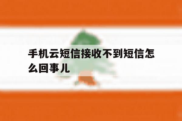 手机云短信接收不到短信怎么回事儿 手机云短信接收不到短信怎么回事儿