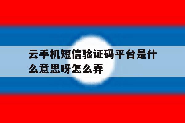 云手机短信验证码平台是什么意思呀怎么弄 云手机短信验证码平台是什么意思呀怎么弄