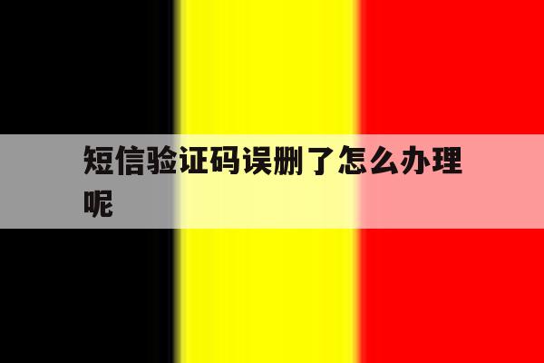 短信验证码误删了怎么办理呢 短信验证码误删了怎么办理呢