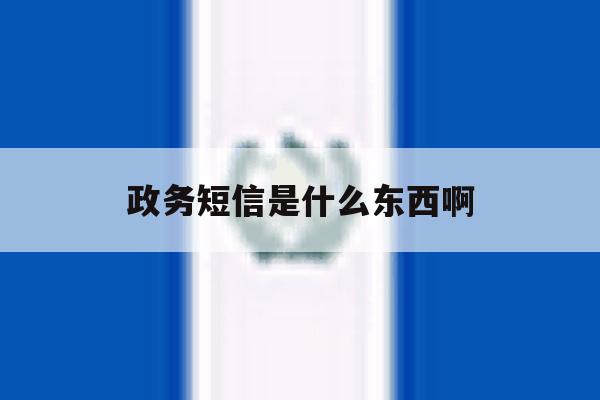 政务短信是什么东西啊 政务短信是什么东西啊