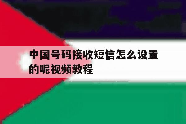中国号码接收短信怎么设置的呢视频教程 中国号码接收短信怎么设置的呢视频教程
