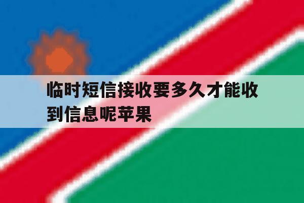 临时短信接收要多久才能收到信息呢苹果 临时短信接收要多久才能收到信息呢苹果