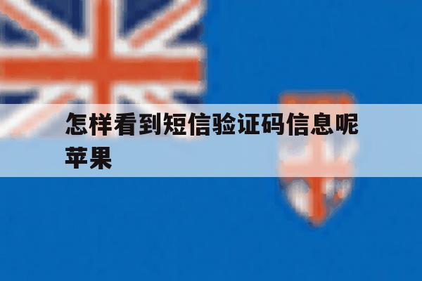 怎样看到短信验证码信息呢苹果 怎样看到短信验证码信息呢苹果