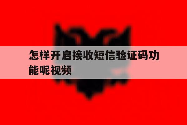 怎样开启接收短信验证码功能呢视频 怎样开启接收短信验证码功能呢视频