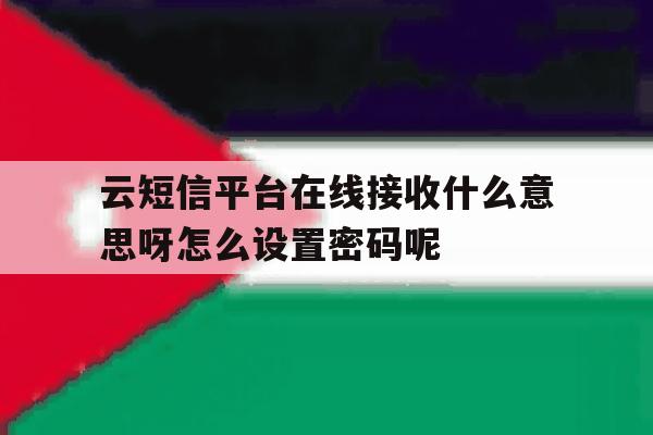 云短信平台在线接收什么意思呀怎么设置密码呢的简单介绍 云短信平台在线接收什么意思呀怎么设置密码呢的简单介绍