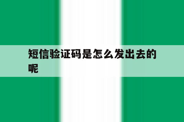 短信验证码是怎么发出去的呢 短信验证码是怎么发出去的呢