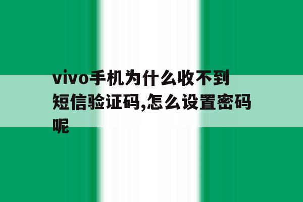 vivo手机为什么收不到短信验证码,怎么设置密码呢的简单介绍 vivo手机为什么收不到短信验证码,怎么设置密码呢的简单介绍