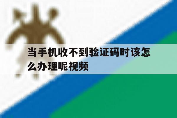 当手机收不到验证码时该怎么办理呢视频 当手机收不到验证码时该怎么办理呢视频