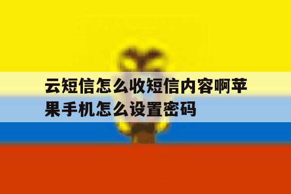 包含云短信怎么收短信内容啊苹果手机怎么设置密码的词条 包含云短信怎么收短信内容啊苹果手机怎么设置密码的词条
