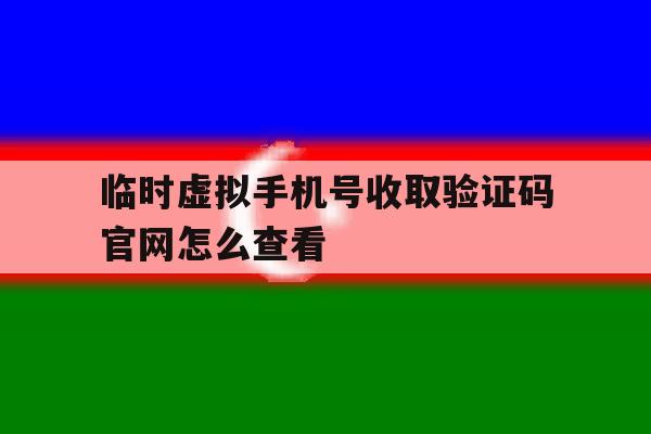 临时虚拟手机号收取验证码官网怎么查看 临时虚拟手机号收取验证码官网怎么查看