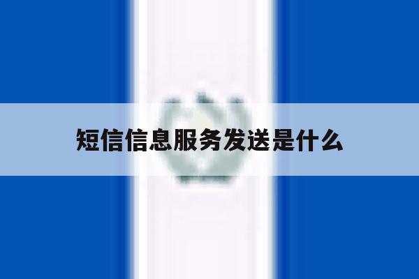 短信信息服务发送是什么 短信信息服务发送是什么