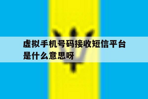 虚拟手机号码接收短信平台是什么意思呀 虚拟手机号码接收短信平台是什么意思呀